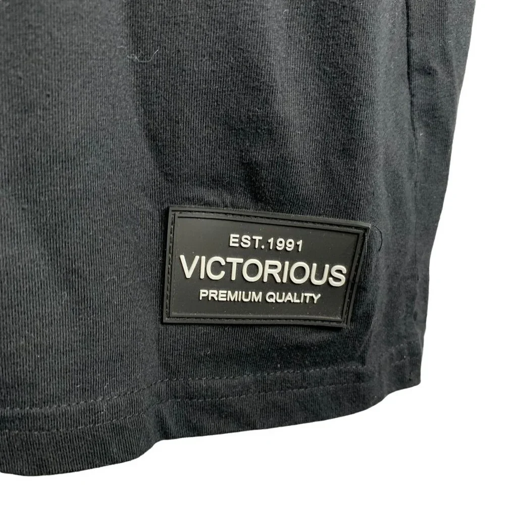 Victorious High Life Crewneck T Shirt 3XL Black Short Sleeve Rainbow Paint Drip
